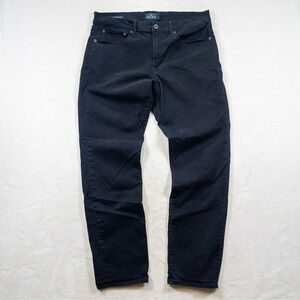 Lucky Brand 121 Slim Jeans Men 36x32 Blue Sateen Stretch Lux Preppy Academia Ivy
